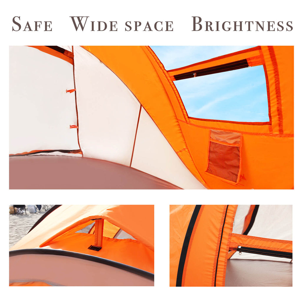 J.M.Deco 4-Person Pop Up Tent  Easy Setup Family Camping Tent details