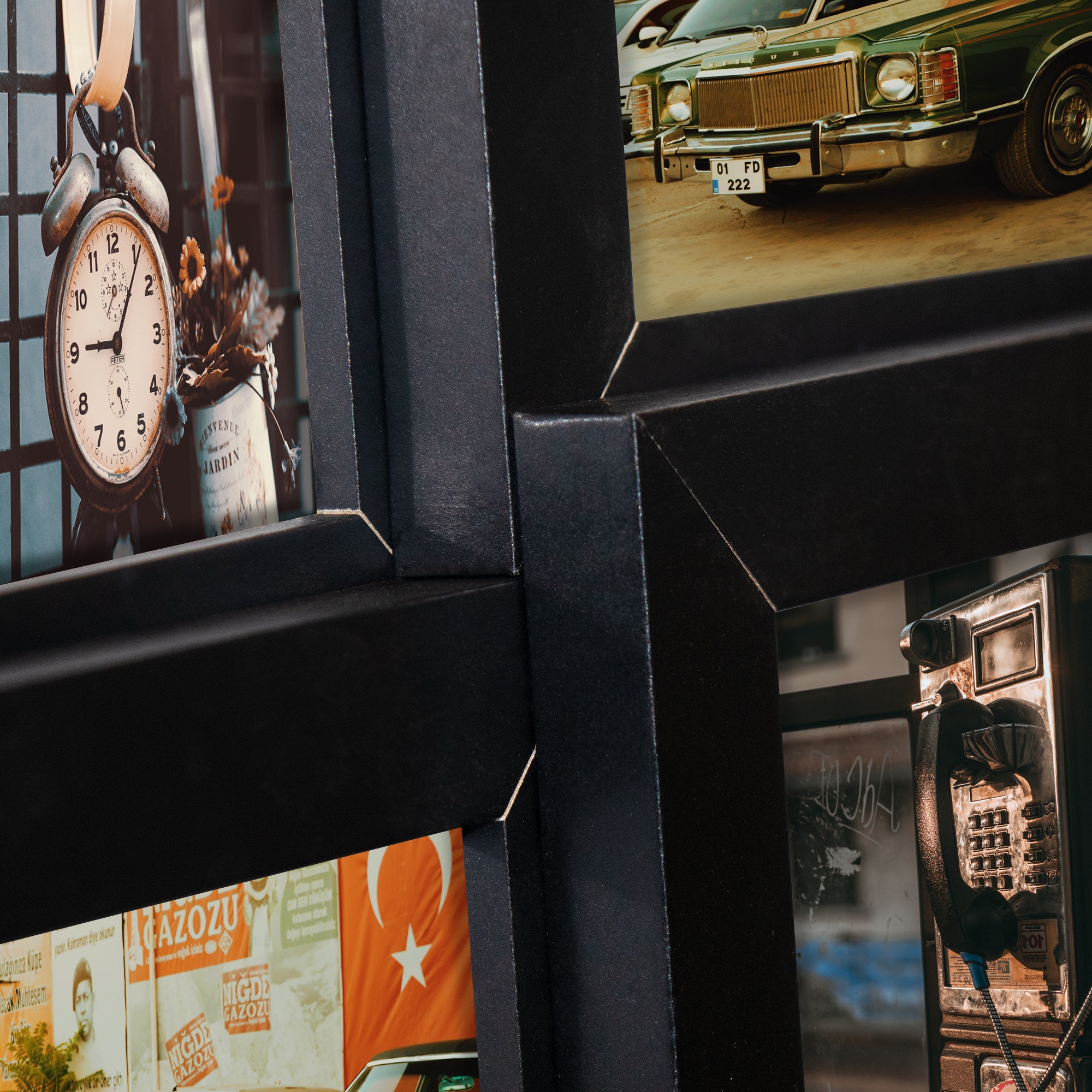 J.M.Deco Photo Frame 25x25 Family Picture Frames Collage Wall Decor 4x6 Pictures 12 Opening  Selfie Gallery Collage Wall Hanging  Wall Photo Frames for Living Room Decorations 2 Pack detail