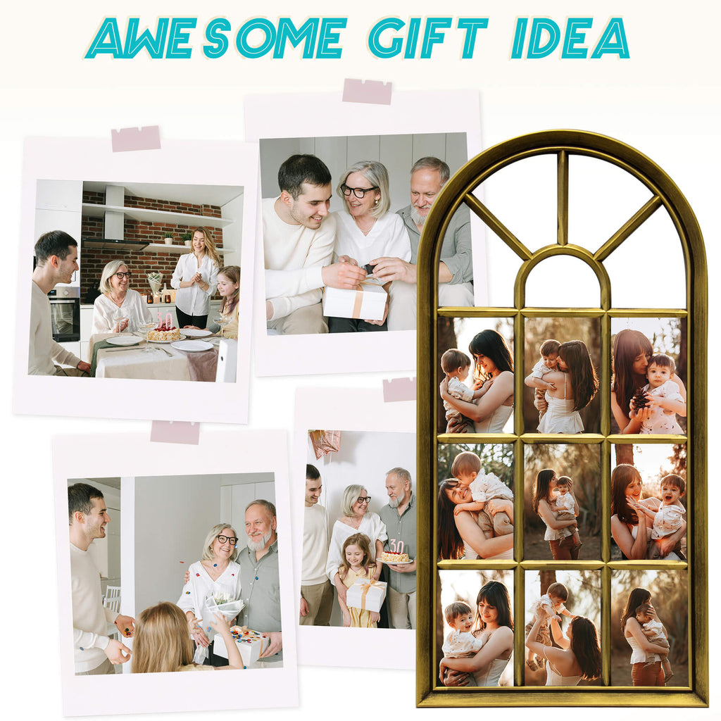 J.M.Deco 9-Slot Arched Collage Picture Frame  4x6 Photos  Wall Hanging for gift