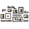 J.M.Deco 13-Pack Gallery Collage Frame   9 Slots  4x4, 4x6 & 5x7  Black main