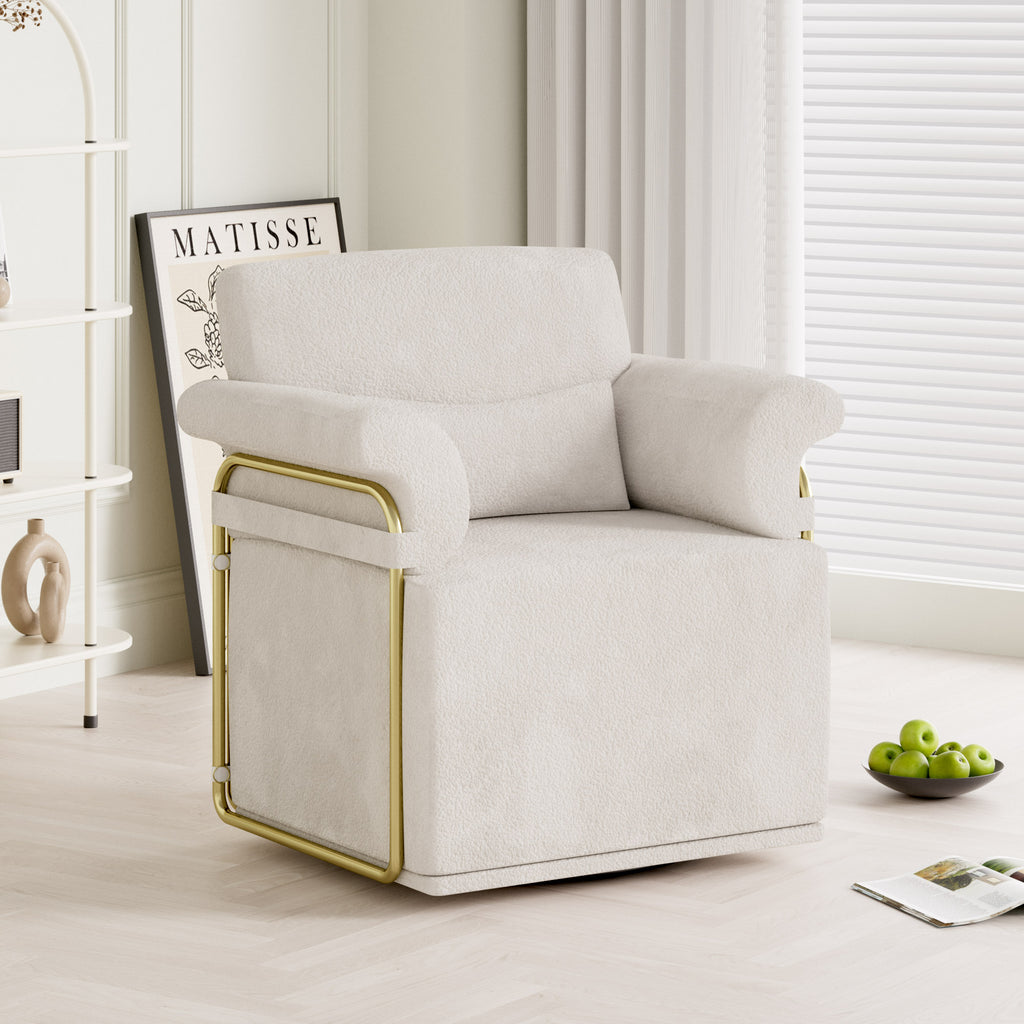 J.M.Deco Classic Square Swivel Recliner Chair  Armchair Manual Rocking Recliner- Upholstered Living Room Rocker for Living Room & Small Spaces in use
